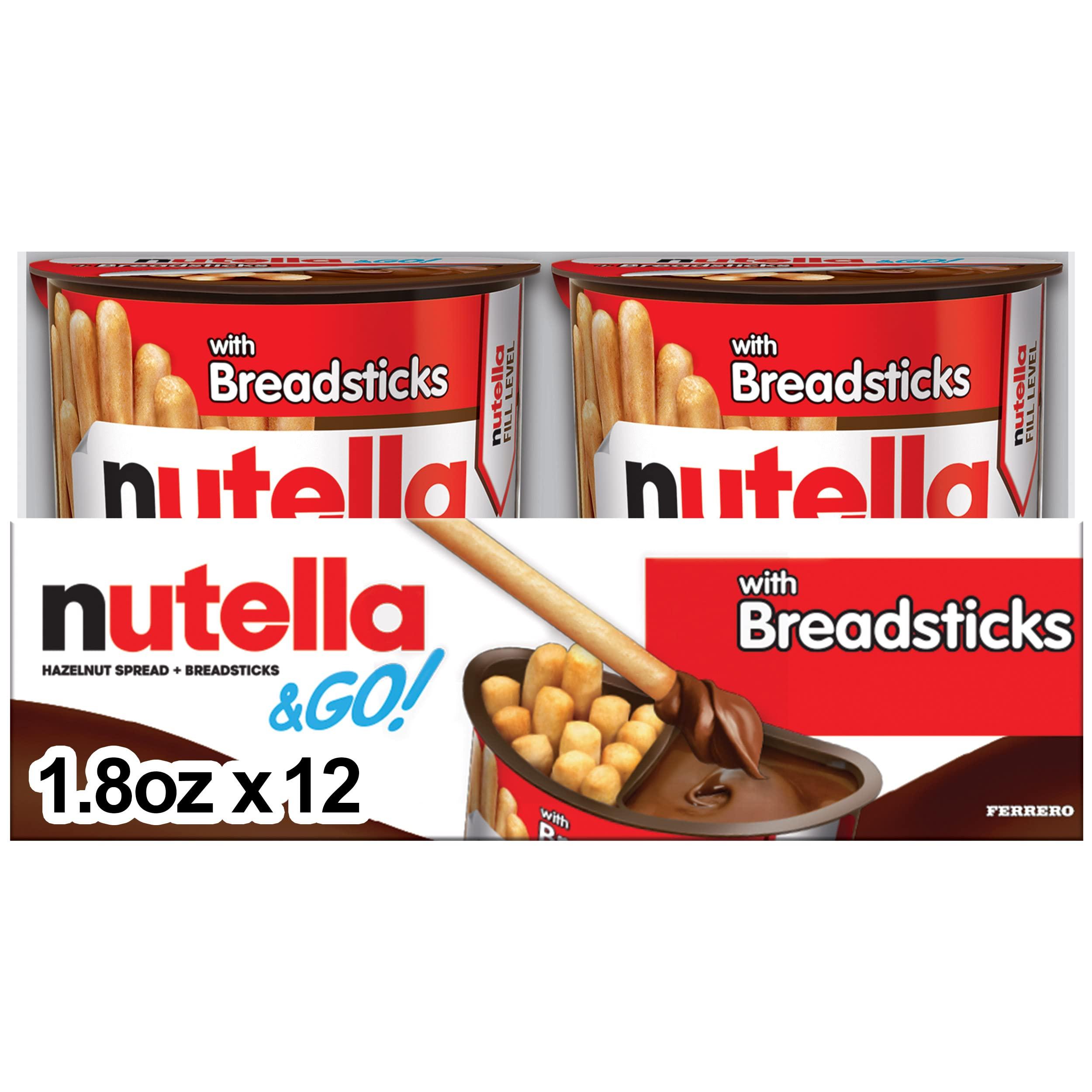 Nutella Nutella Ferrero & Go Hazelnut Spread With Cocoa & Bread Sticks,52G Each (Pack Of 2)