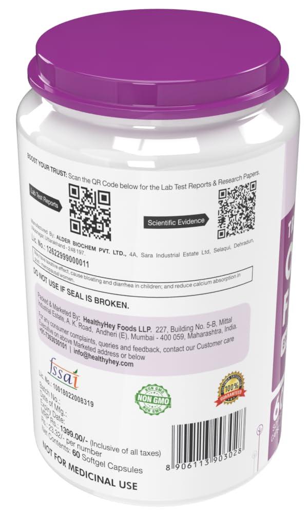 HealthyHey Nutrition HealthyHey Nutrition Fish Oil - Omega 3 Mercury Free (2000 Mg) Burpless - 60 Softgel (600 EPA & 400 DHA) - Pack of 4