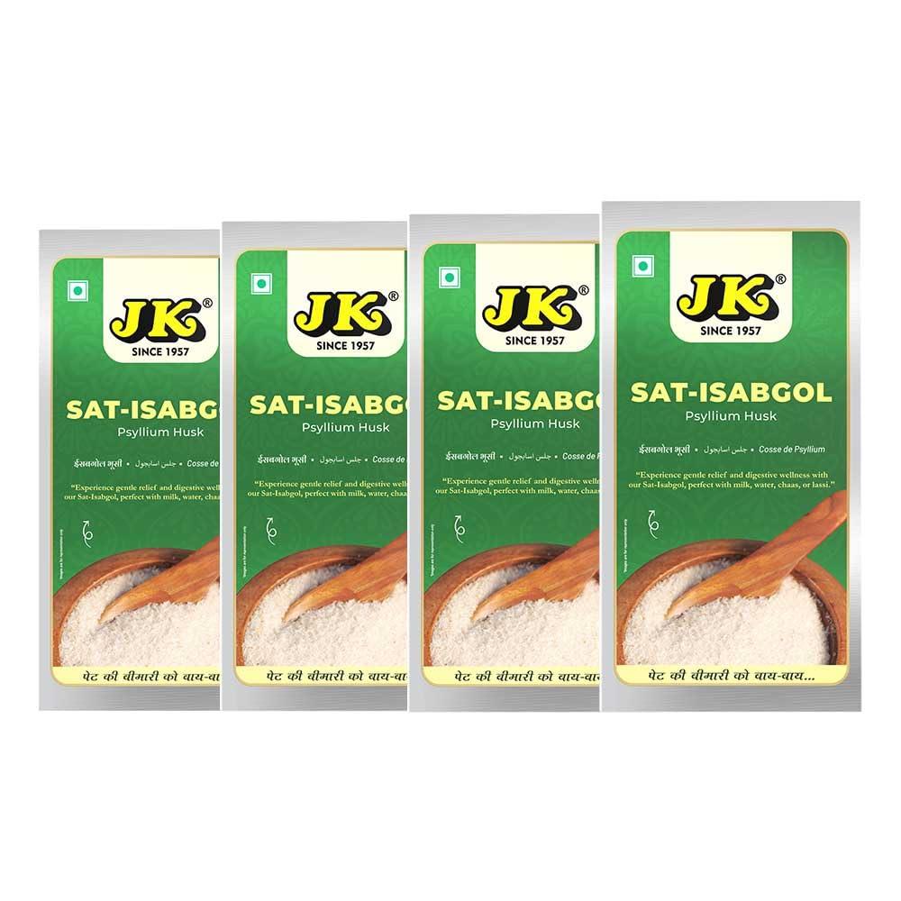 JK JK Isabgol, 100g | Bhusi | Psyllium Husk | Relief from Digestion Issues (Pack of 4)
