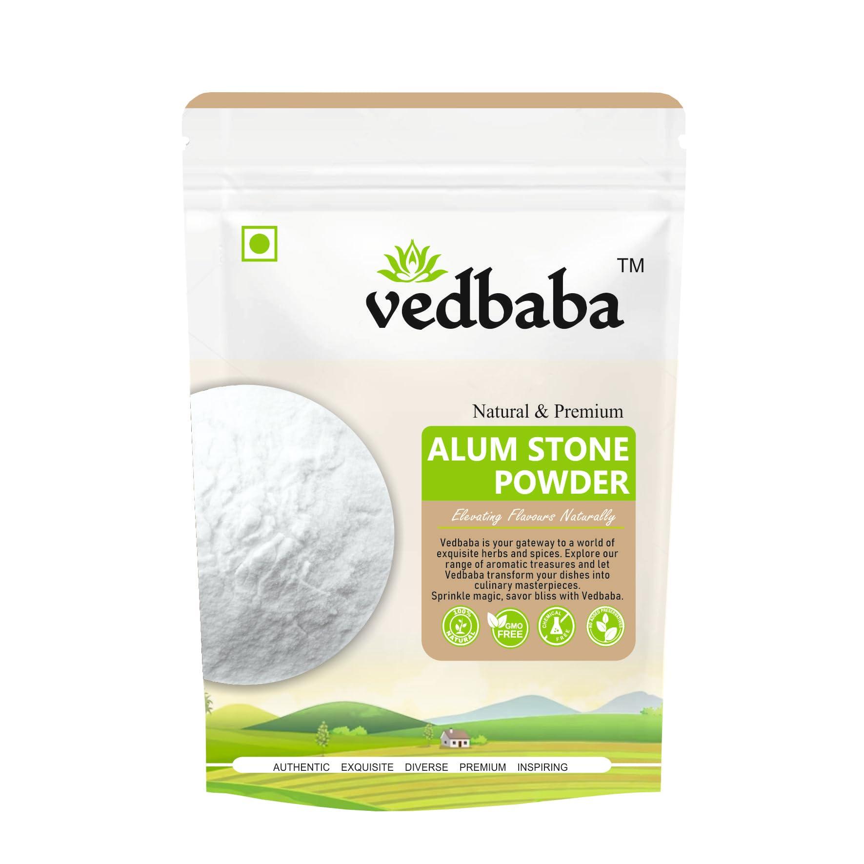 Ved Baba Vedbaba Alum Stone Powder - 400 GM, Fitkari | Phitkari | Canker Sores | Skin Tightening | Flower | Crystals | Aftershave | Water Purification | Facial Hair Removal (400 GM)