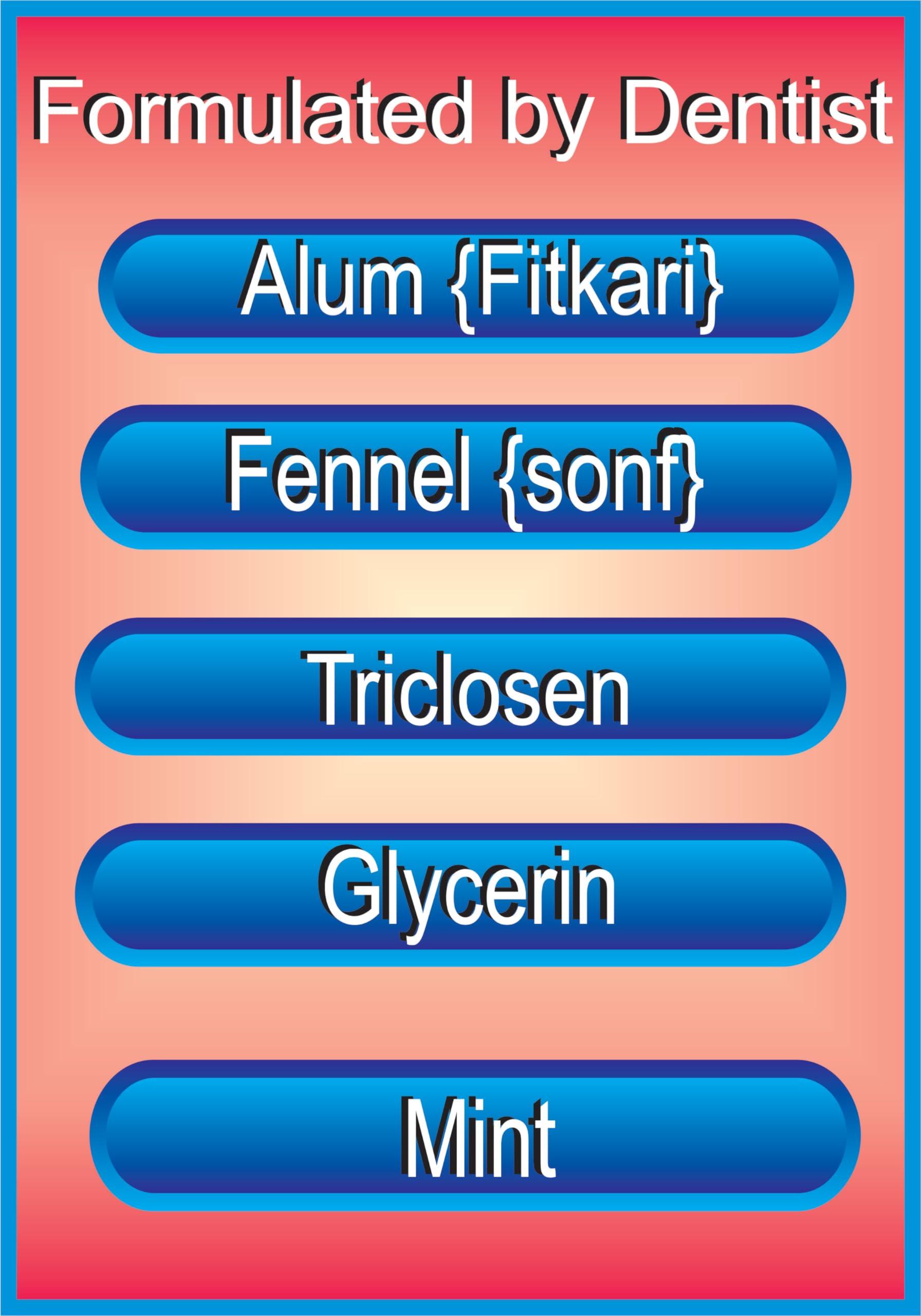 Monarch\'s A-One A- One Toothpaste 100 gm ( set of 3 ) with Alum, for strong, white shiny teeth and tight gums, reduce smell and Bleeding Gums