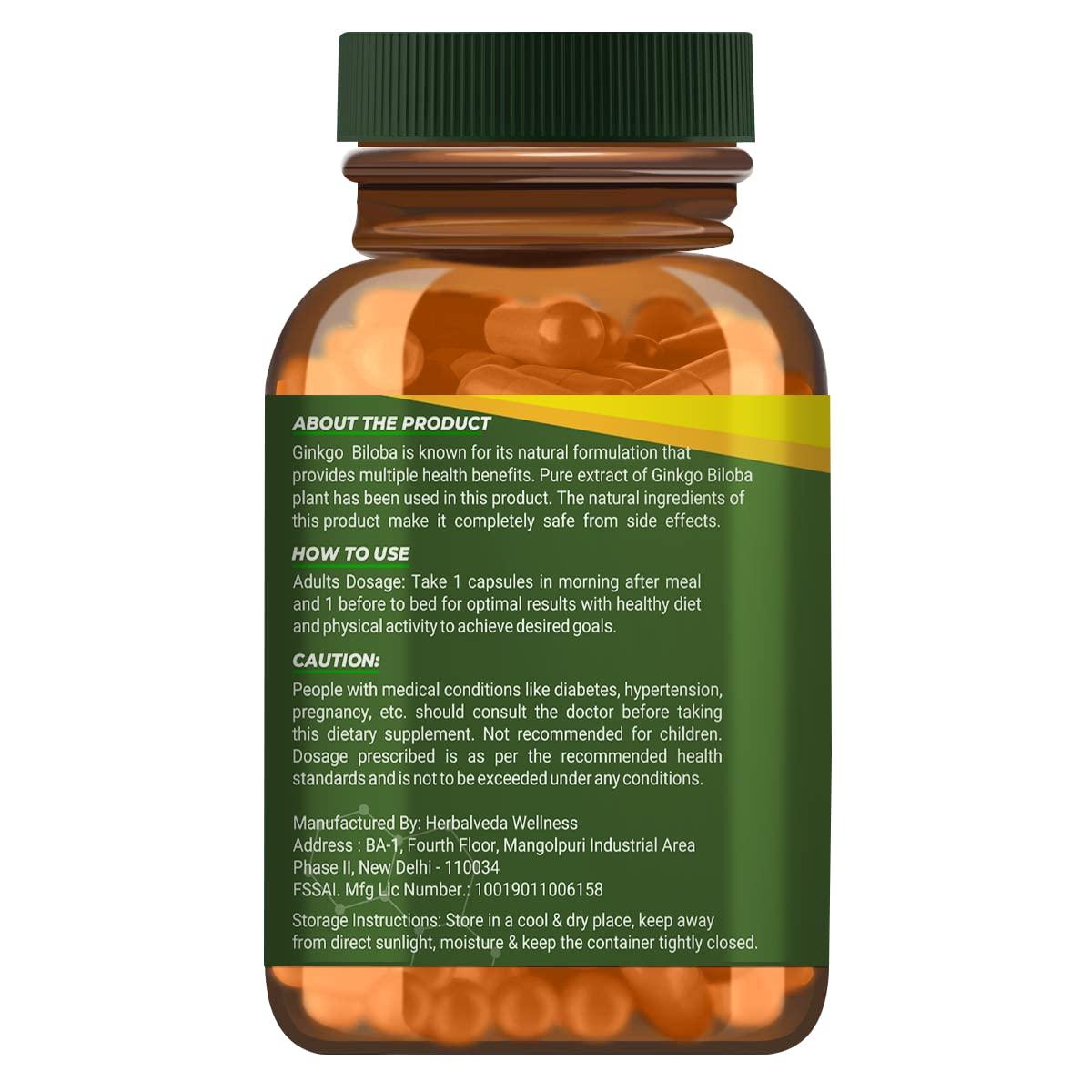 Himalayan Valley Ginko Biloba (With Brahmi) || Boosts Your Memory || Brain Food Supplement || 60 Capsules