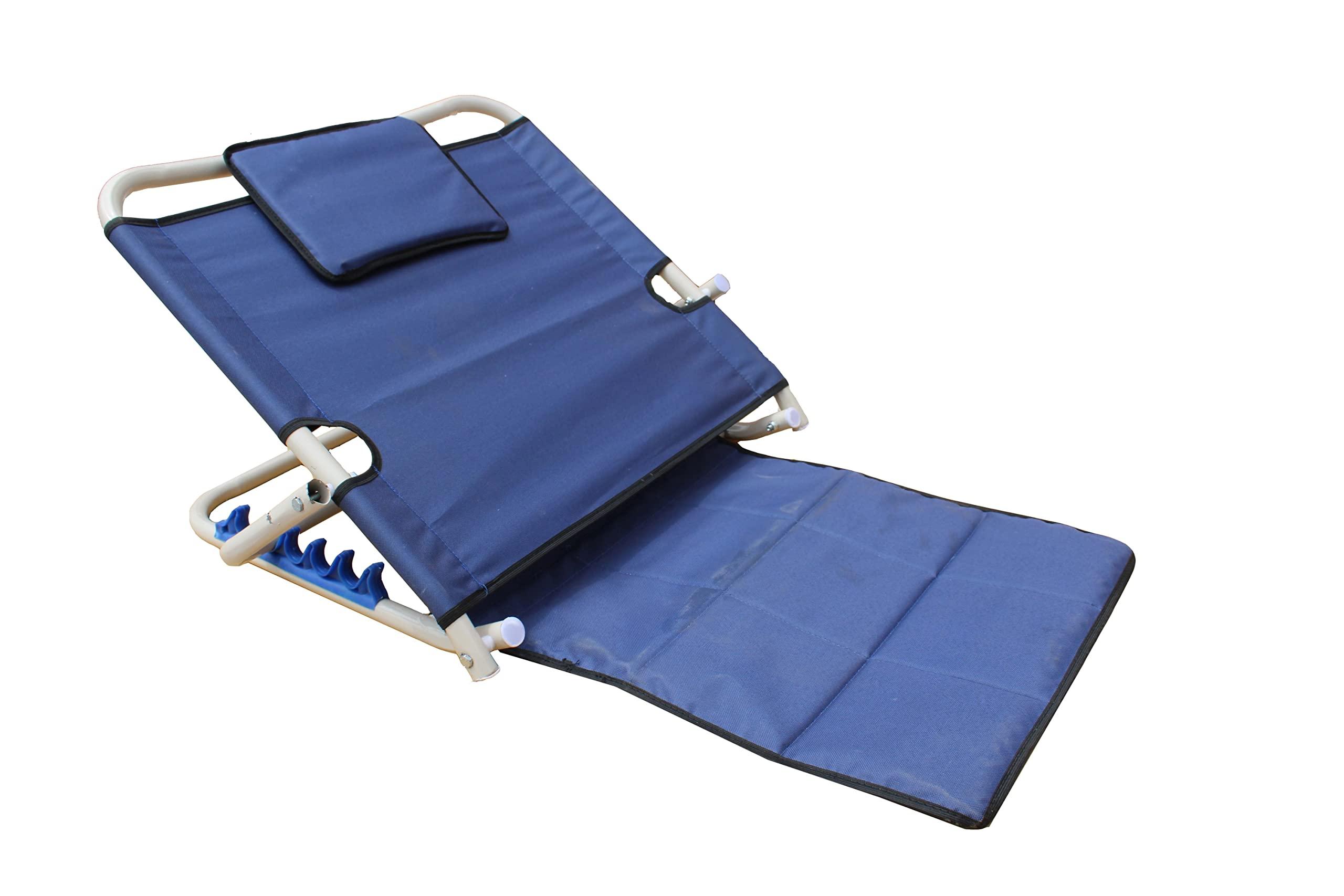 KBG KBG Adjustable Hospital Back Rest for Use On Bed Or Back Support, Orthopaedic Back Support Hospital Back Rest Bed for Hospitalised & Bed Ridden Patients Ergonomic and Scientific Design (Blue)