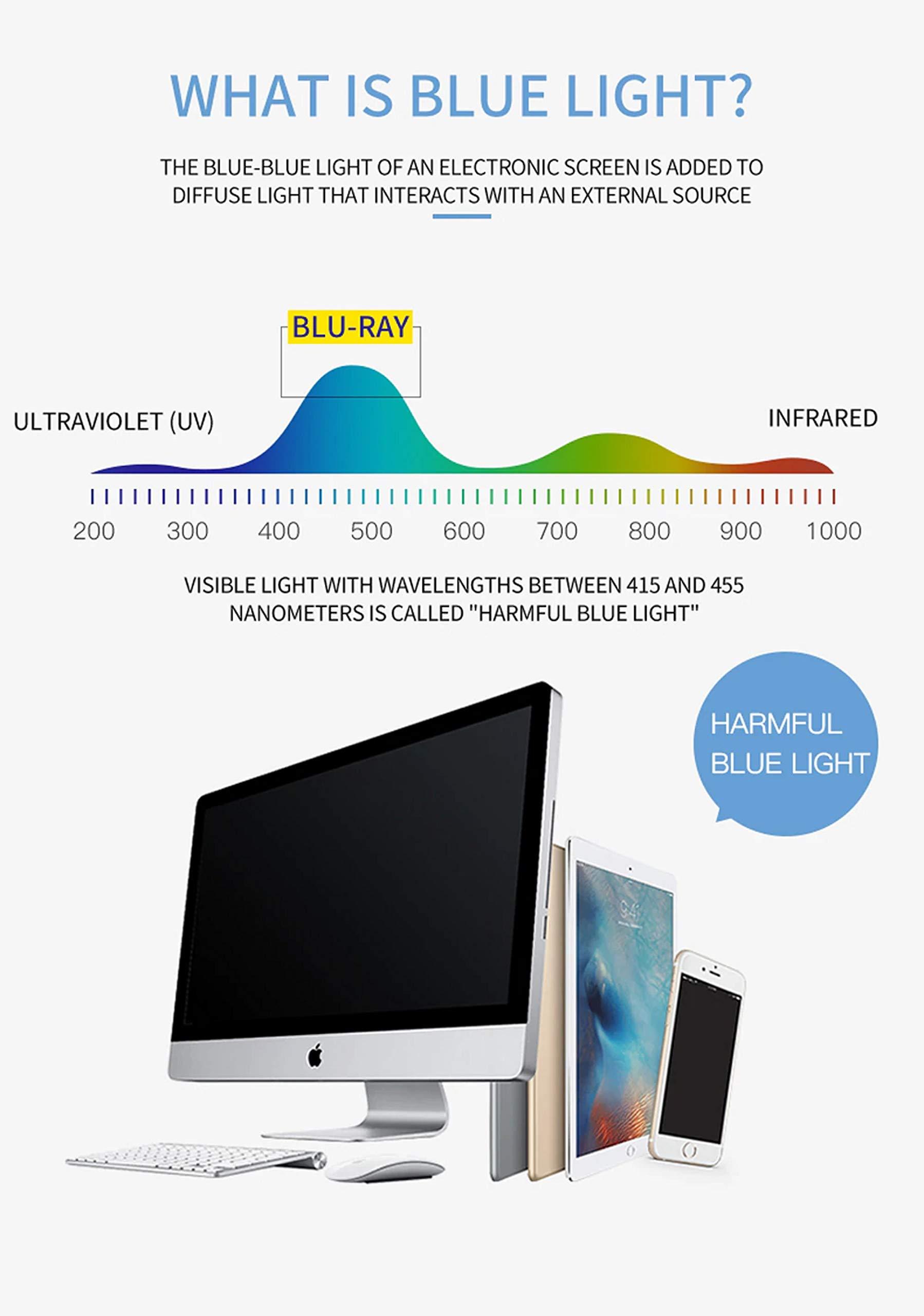 AUGEN AUGEN by VisionsIndia Anti Glare Blue Cut Multi Focus Progressive Rimless Reading Glasses For Men Women Black 3 Powers in 1 (+2.00, Large)