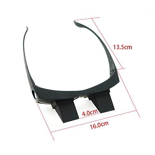 Pevor Lazy Readers Prism Glasses Bed Prism Spectacles Horizontal Eyeglasses for Reading/Watching TV Lying Down in Bed/Sofa, Myopia Presbyopic usable, Unisex