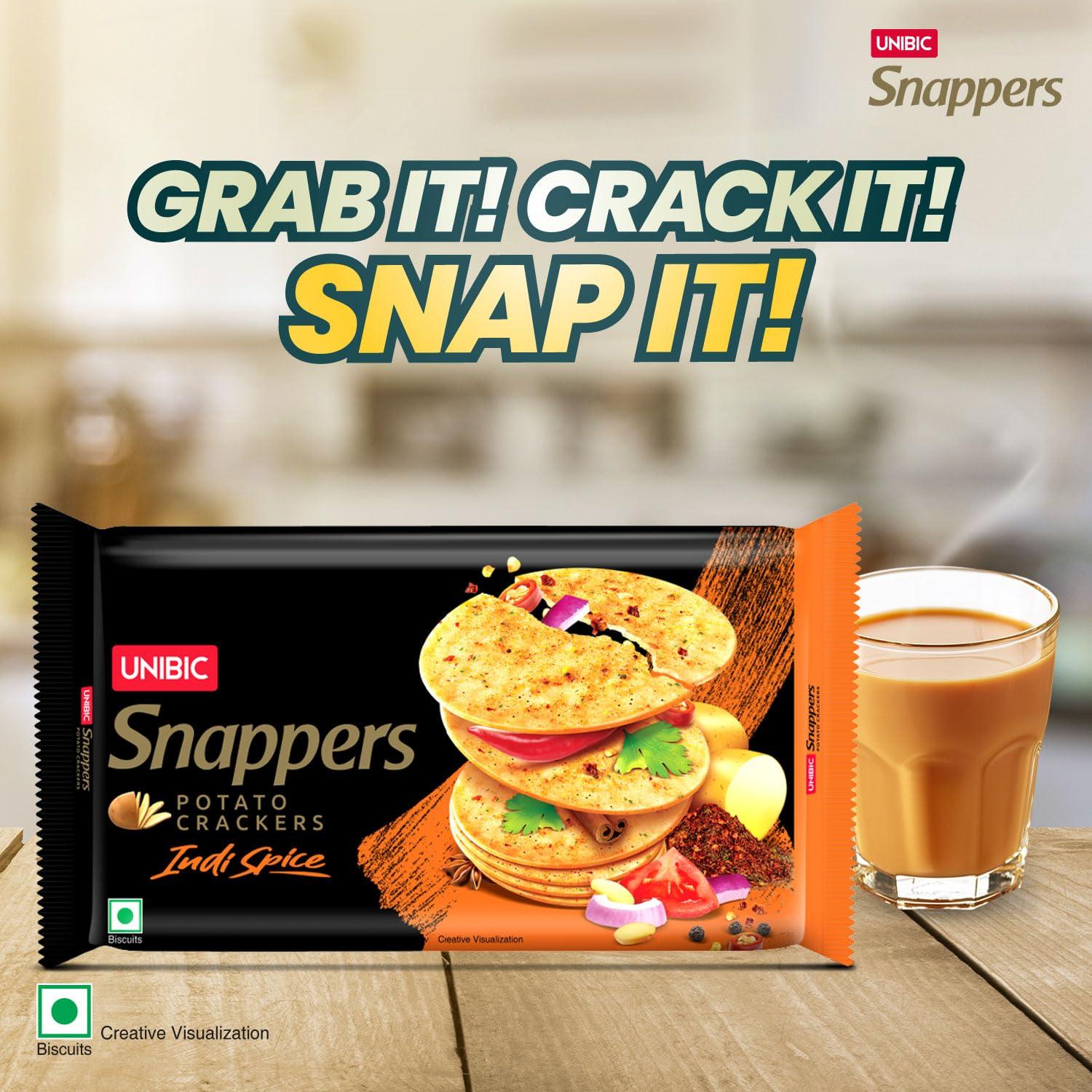 UNIBIC FOODS UNIBIC FOODS Snappers Potato Crackers - Indi Spice- 300gm