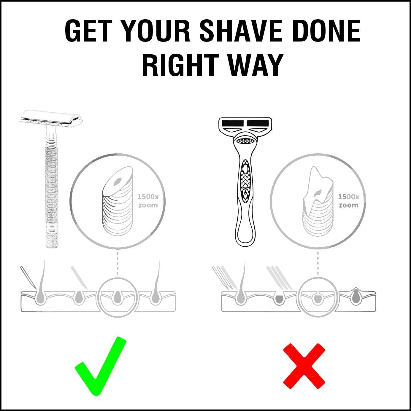 PEARL Pearl Shaving Double Edge Safety Razor (SS-01 Mellow Apricot) - Best Shaving Razor for Men | Classic & Traditional shaving Kit for Men | Premium blade razors | Eid gift options