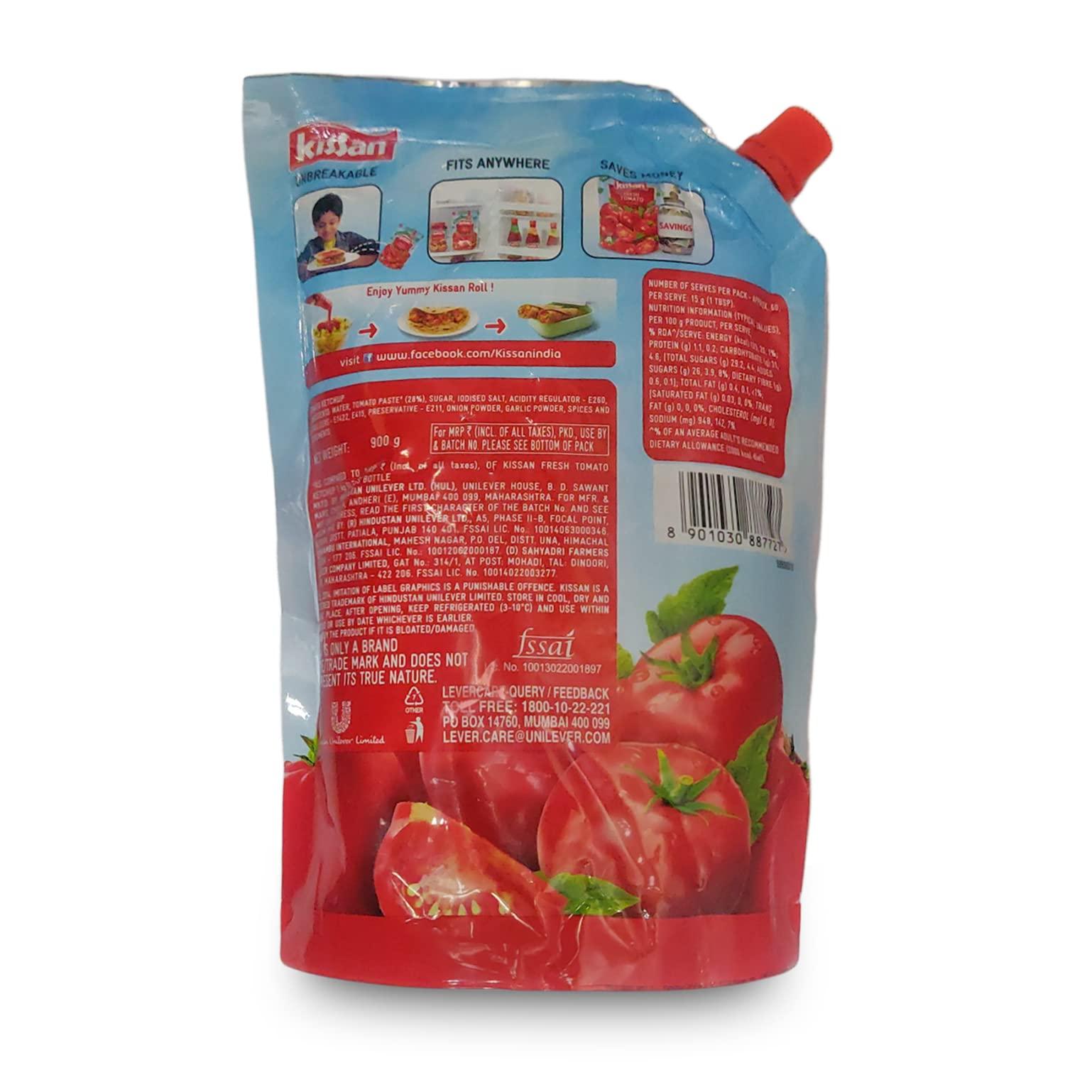 Kissan Kissan Fresh Tomato Ketchup, 900g Pouch
