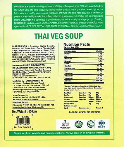 Organisch Organisch Thai Veg Ready to eat Soup (500 GMS)