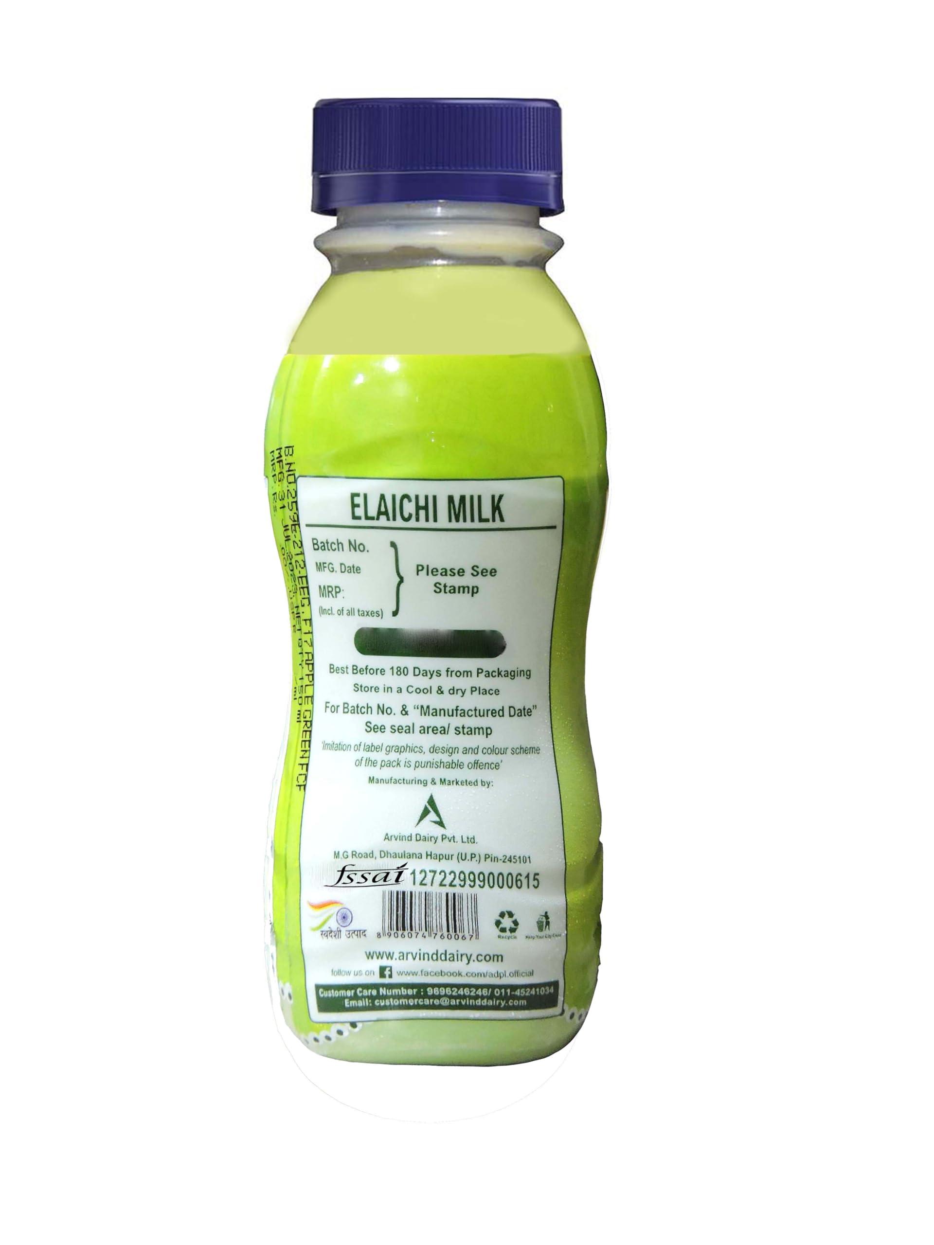 Arlys ARLYS Elaichi Flavoured Milk | Feel Real Elaichi MilkShake 150 ml | Pack of 3 Bottle
