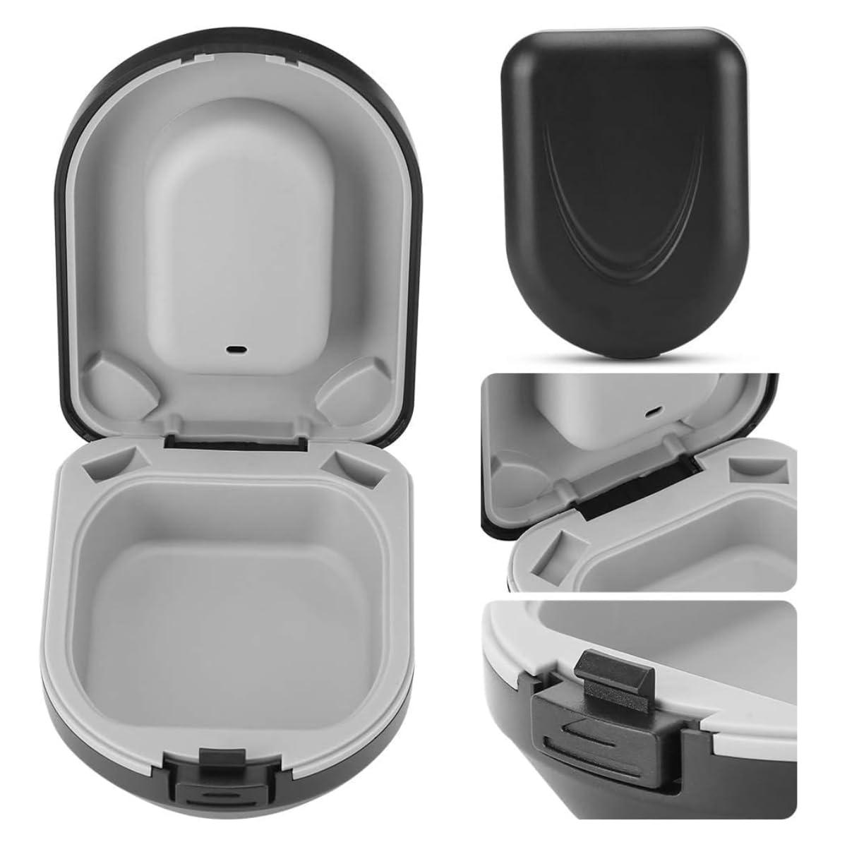 Aika Aika Hearing Aid Case, Hearing Aid Cases Waterproof Portable Drop Resistance Hearing Aid Storage Box Hard Hearing Aid Boxes Hearing Aid Container Hard Case for Hearing Aids (Model-2,Black)