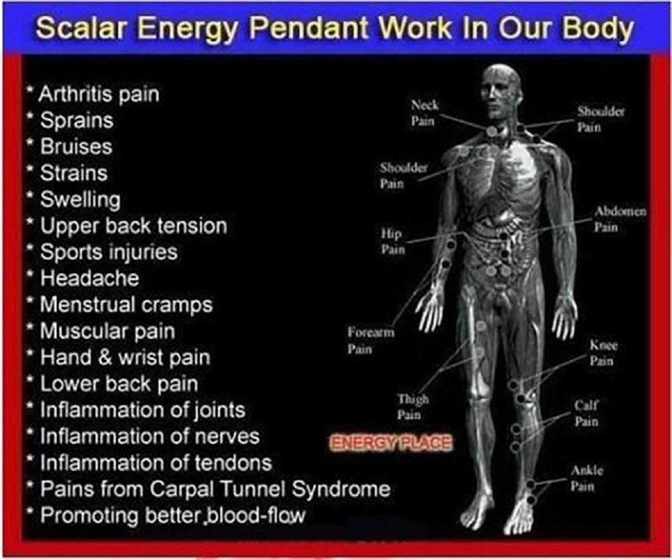 Japanese Technology IMREX Quantum Science Black Pendant Chain Necklace for Men and Women