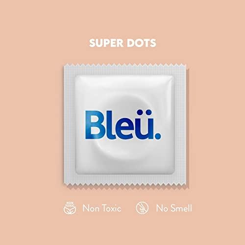 Bleu Bleu Natural Latex No Glycerin -No Paraben - Ultra Thin and Dotted Condom Combo(1 Pack each)