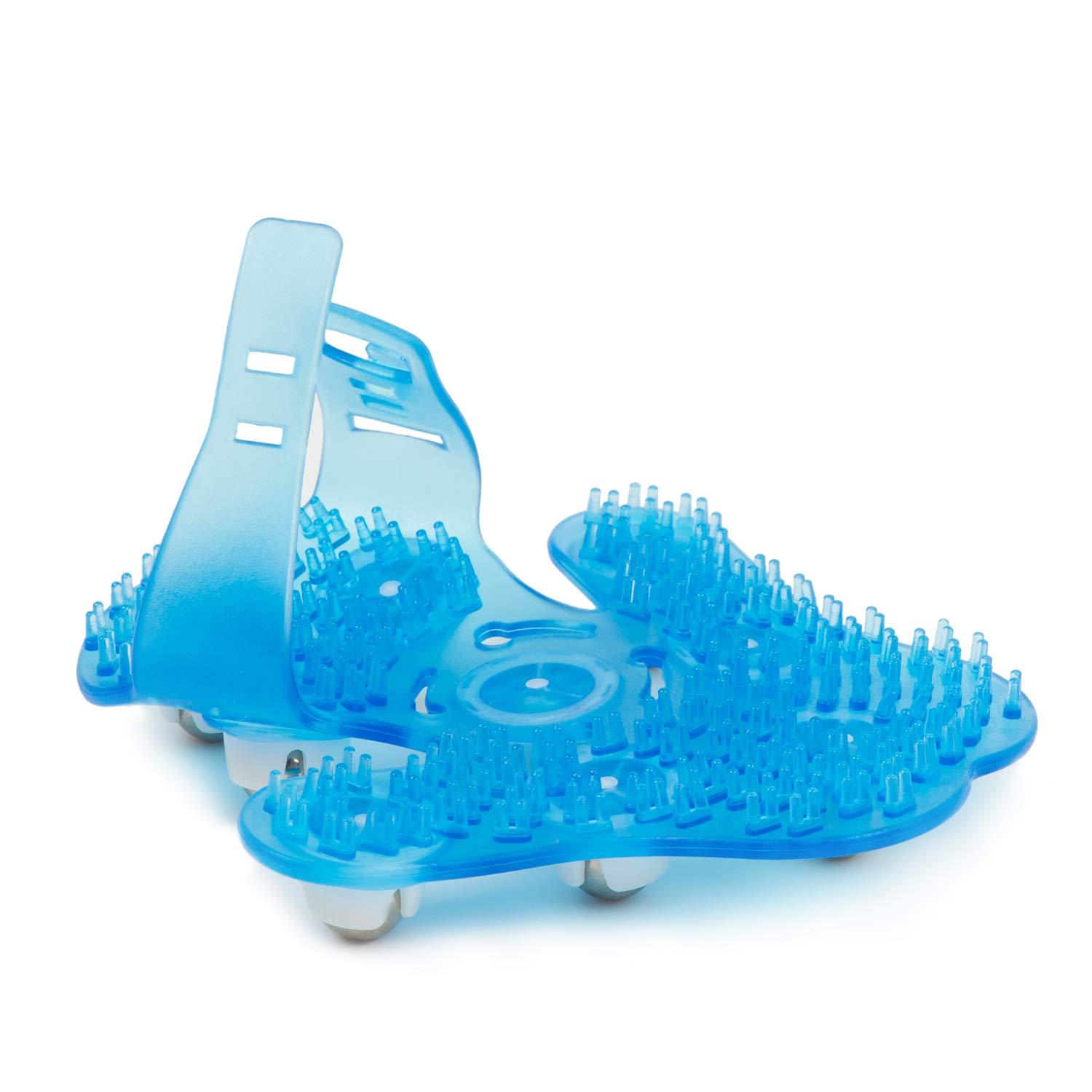 Outton Glove Massager Palm Shaped Hand Massage Manual 9 360-degree-roller Mental Roller Ball Blue by Outton