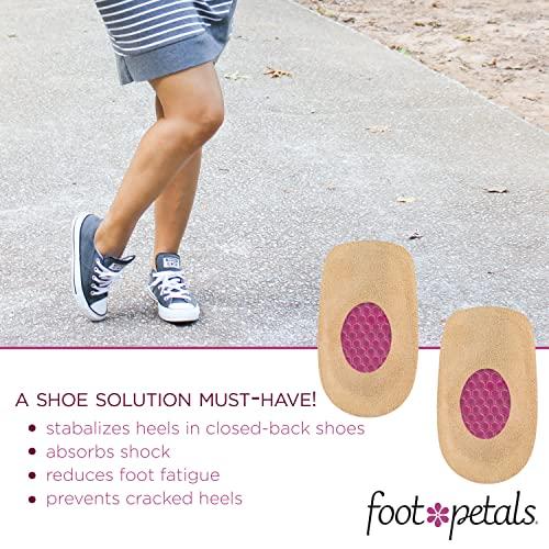 FOOT PETALS Fancy Feet Women\'s Gel Heel Cup with Microsuede