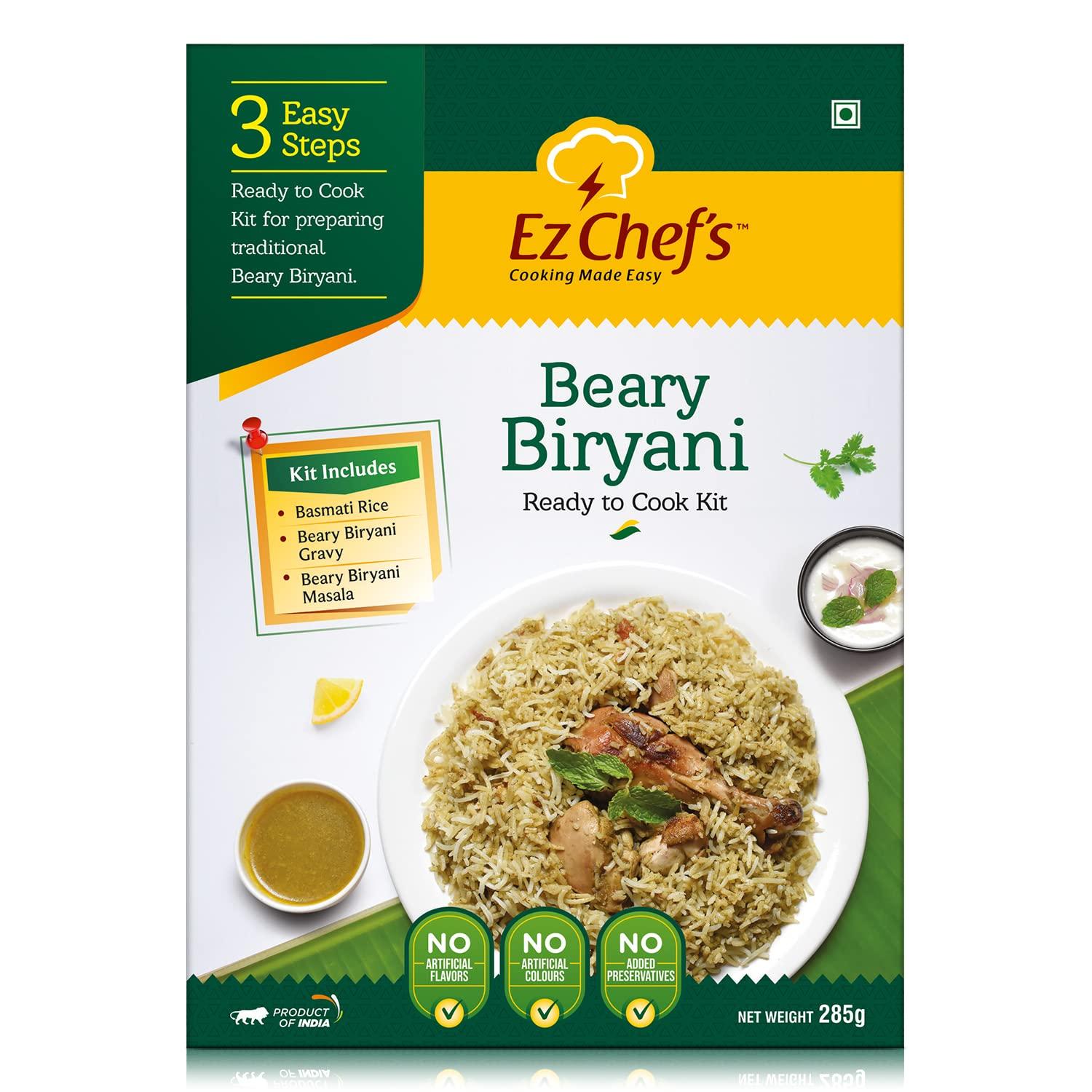 Ez Chef's Ez Chef\'s Beary Biryani Kit | Mangalore\'s famous Biryani | Ready to Cook in 3 easy steps | Just add Chicken | PACK OF 2