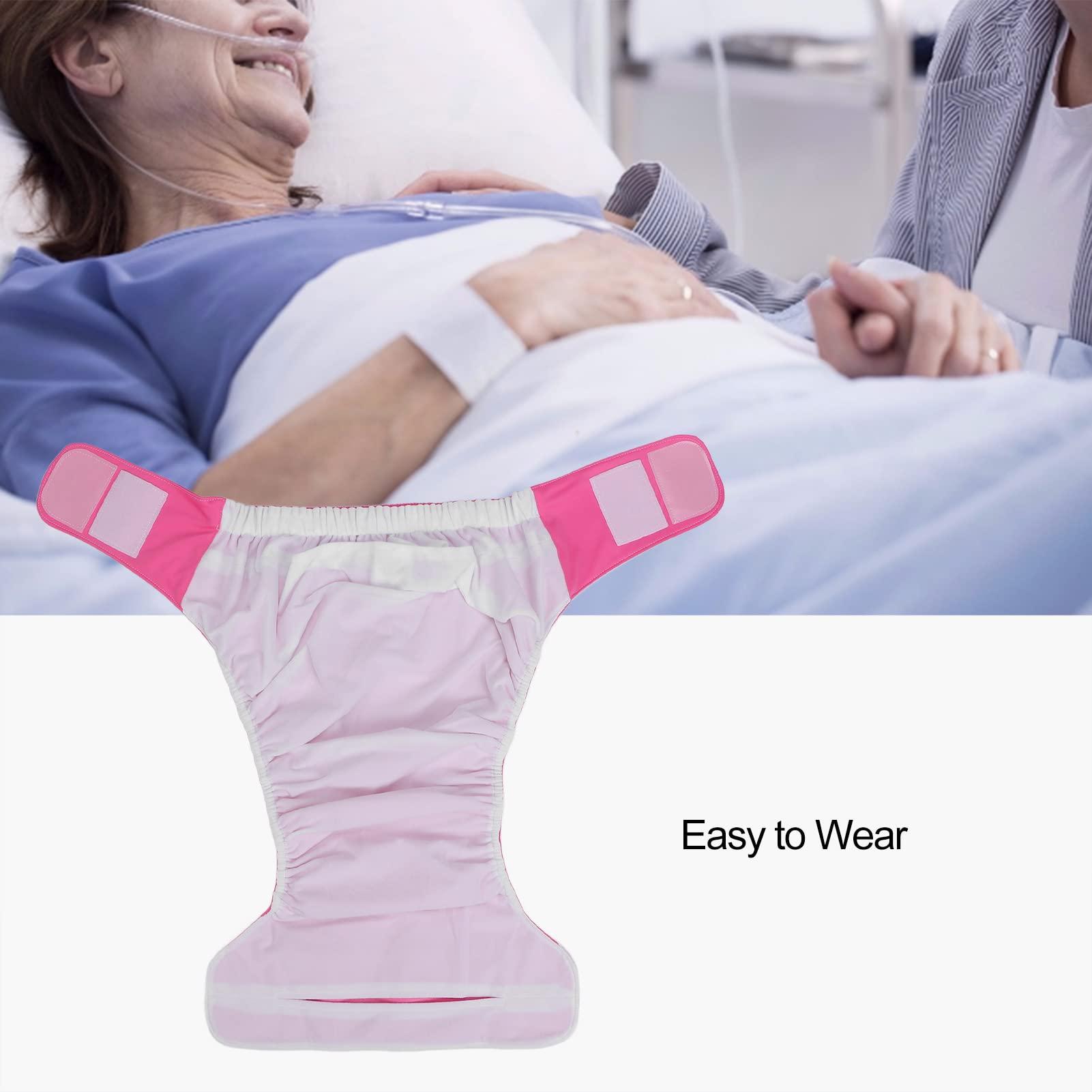 Shanrya Cloth Nappy, Soft Elastic Adult Cloth Diaper for Home Travel for Incontinence for Elderly
