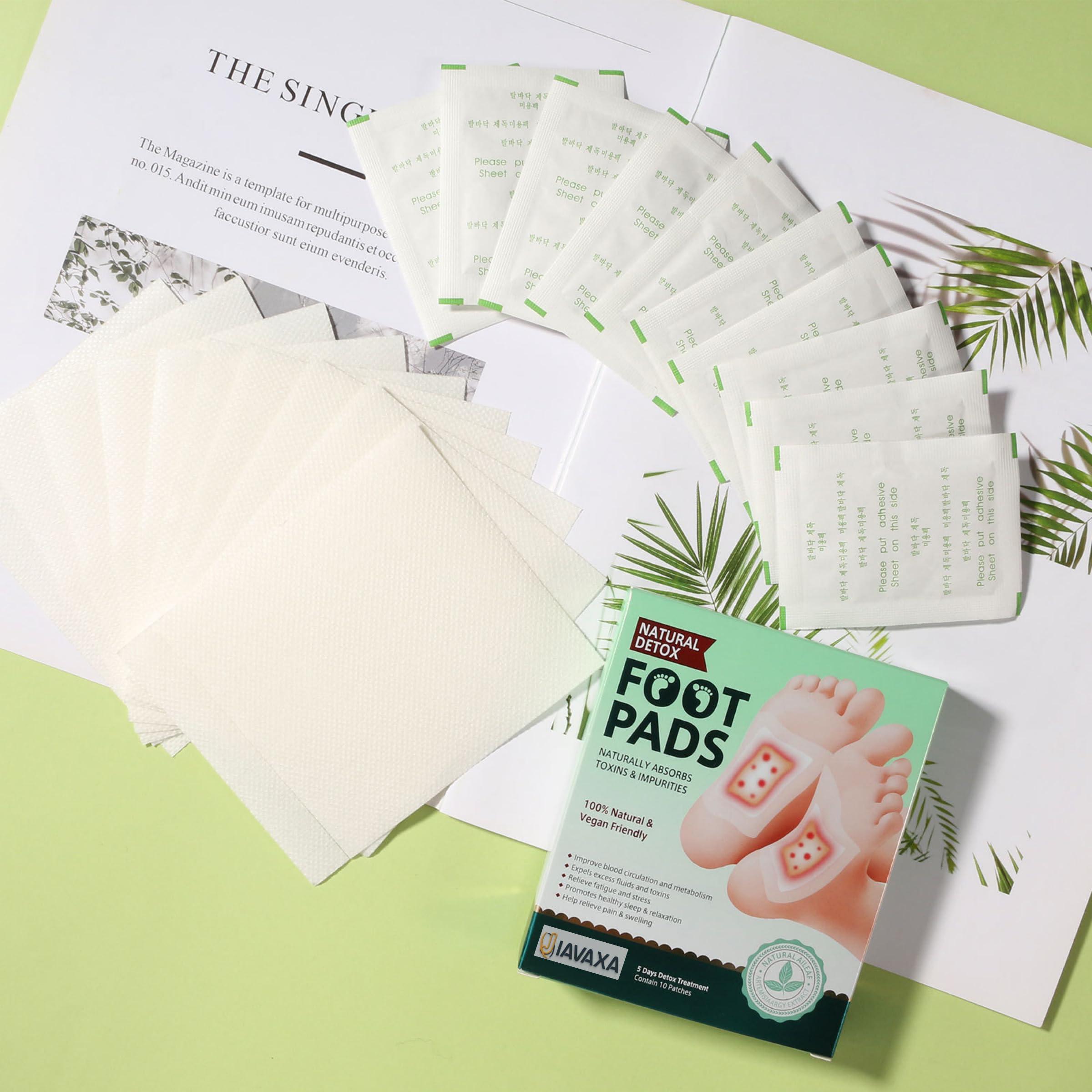 JIAVAXA Detox Foot Patches, Pain Free Foot Pads for Stress Relief Sleep, Remove Toxins Cleansing Detox Foot Patches Kit for Release Body,Natural ingredients Ginger Adhesive Foot And Body (PADS DETOX PAD K 20)