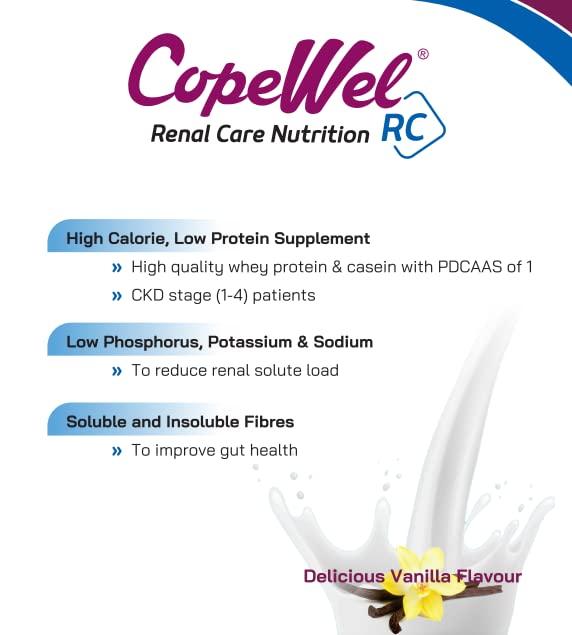Zenova Bio Nutrition CopeWel RC- Renal Care Nutritional Protein Powder (Vanilla Flavour), Special Dietary Supplement for Kidney/Renal Health, Pre-Dialysis,400g Pack