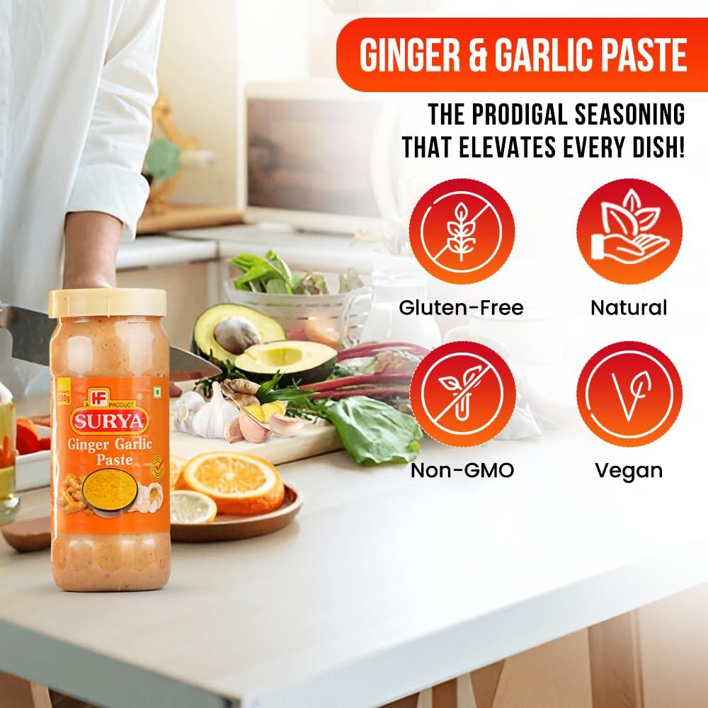 Surya Surya 500gm Ginger Garlic Paste |Adrak Lahsun Paste |Cooking Paste |Ready to use