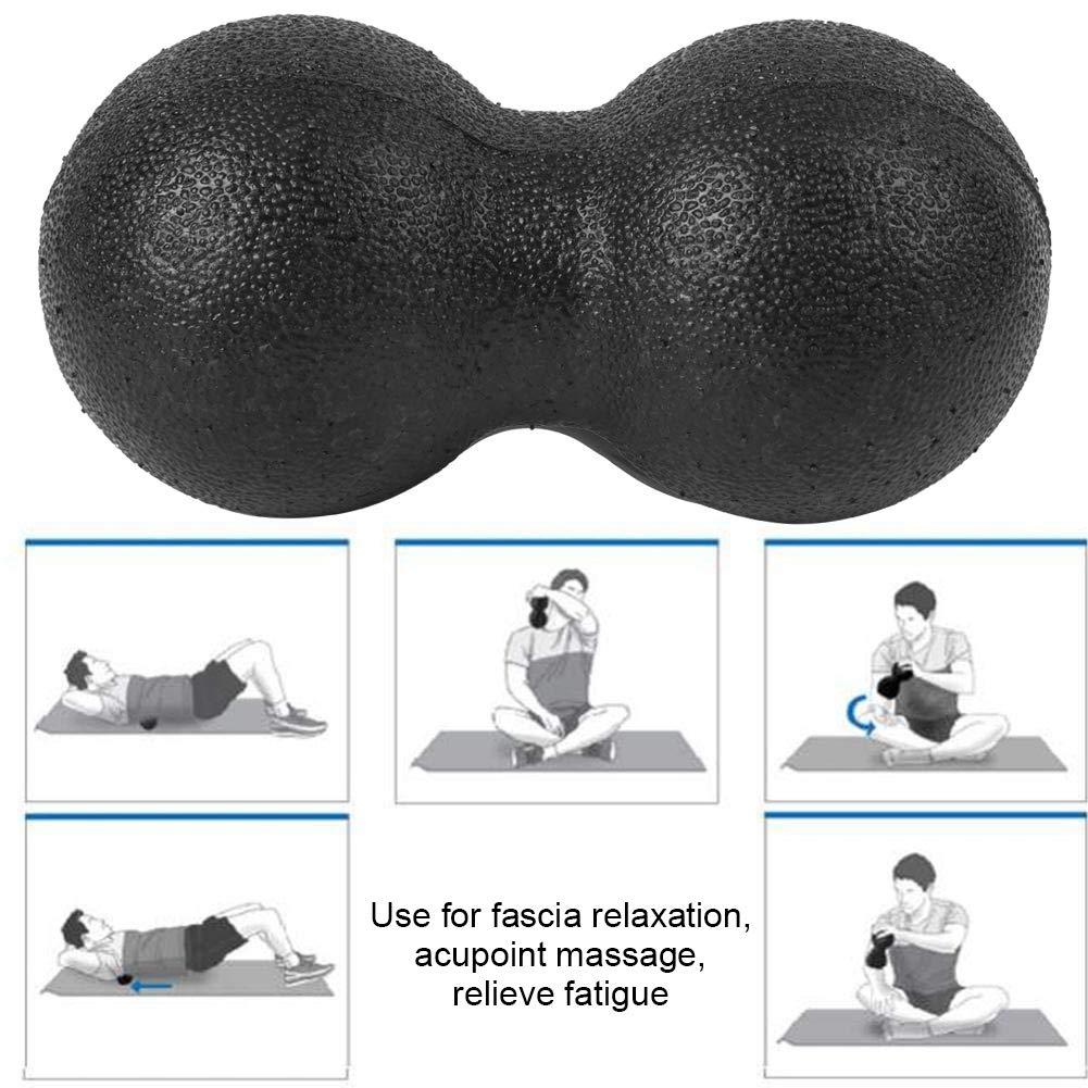 Tgoon Double Massage Ball - Therapy Peanut Ball, Stress Ball, Double Lacrosse Ball - Deep Tissue Massage Tool for Back, Foot, Neck Suitable for Use After Exercise