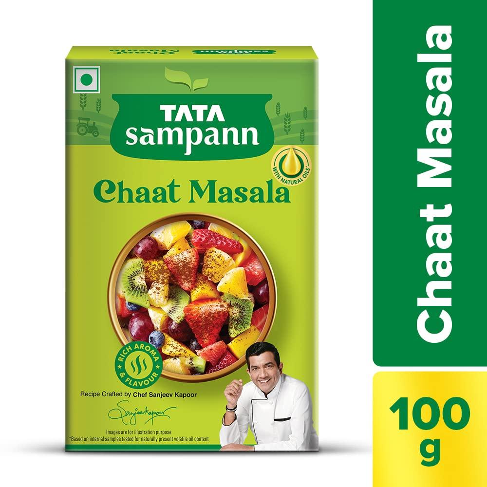 Tata Sampann Tata Sampann Chicken Masala with Natural Oils, Crafted by Chef Sanjeev Kapoor, 100g & Tata Sampann Chaat Masala with Natural Oils, Crafted by Chef Sanjeev Kapoor, 100g