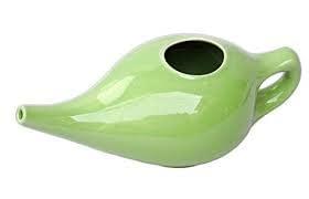 WITSOUL Jal Neti Pot for Sinus Congestion and Nasal Cleansing Nasal Cleansing Non-Corrosive Unbreakable Hygienic Smooth Nose Tip Snugly Fits Any Nostril with Cleaning Brush (ORANGE+WHITE+GREEN)