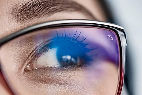 Intellilens Intellilens Zeiss Zero Power Blue Cut Computer Glasses | Anti Glare, Lightweight & Blocks Harmful Rays | UV Protection Specs | For Men & Women | Black | Square | Medium