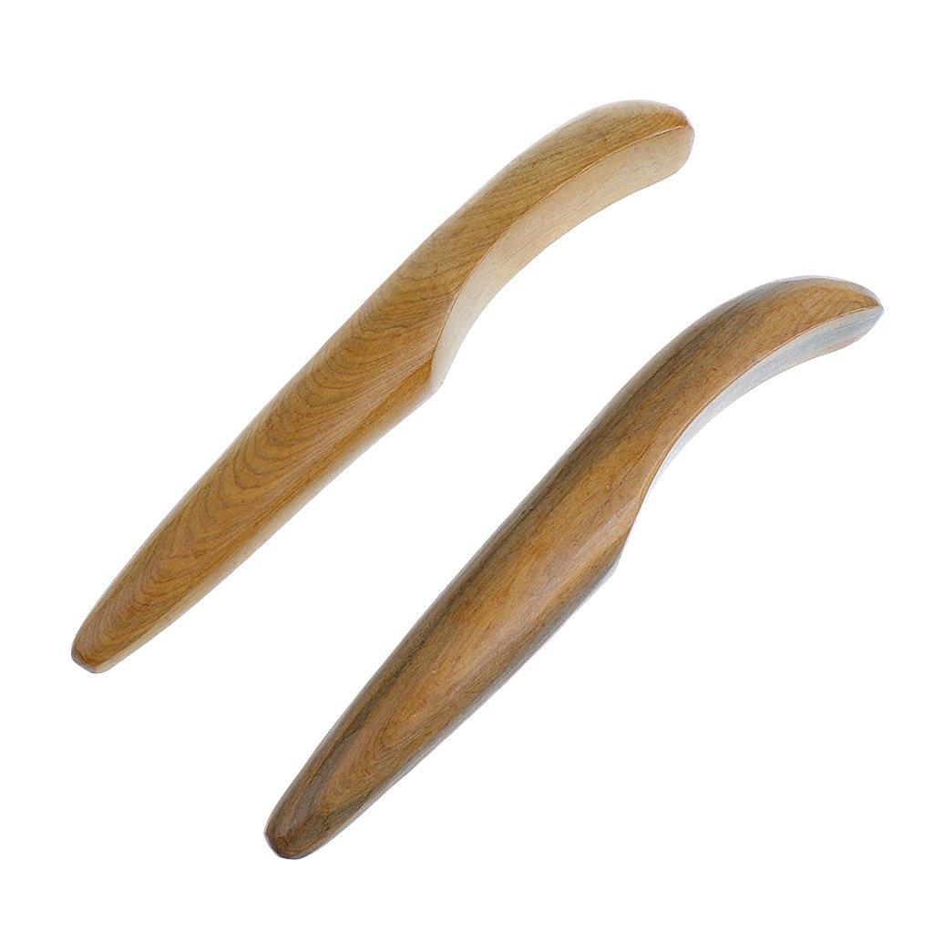 NavaFresh Basics LOSA 2 Pieces Sandalwood Scraping Board Guasha Massage Acupressure Spa Massager B