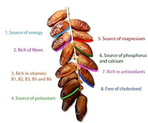 DRY FRUIT HUB Dry Fruit Hub Tunisian Dates 2kg Pack Of 4 Each 500g Fresh Tunisian Khejur/khajur, Deglet Nour Branched Dates/khajoor