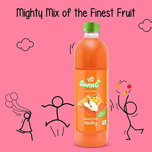 Paper Boat Paperboat Swing Mixed Fruit Medley Juice with Vitamin D, 600 ml Each - Pack of 6