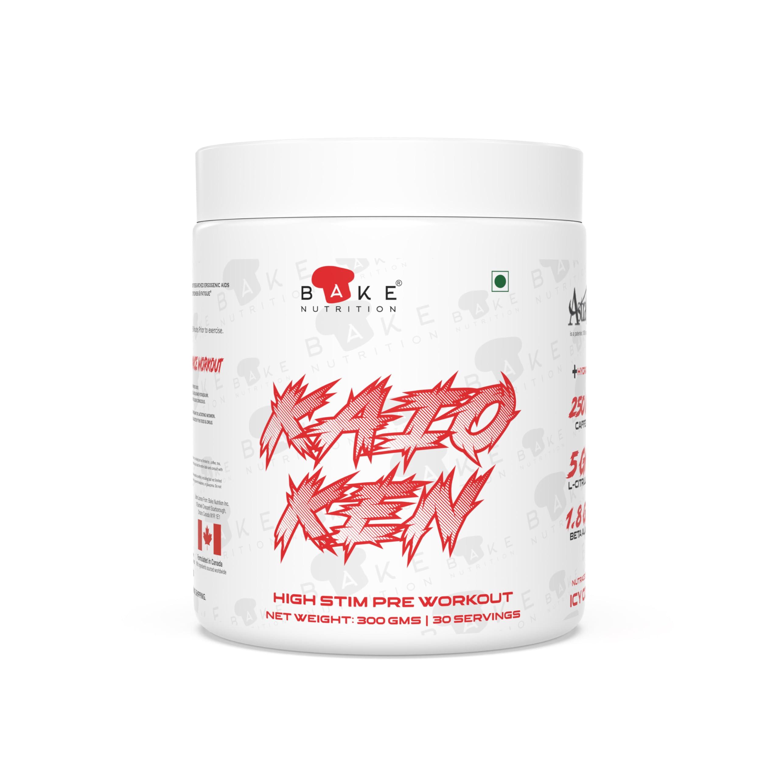 Bake Nutrition BAKE NUTRITION Kaioken Pre-Workout Supplement Powder for Men and Women | Pre-Workout Supplement Powder | With Nootropics, for Focus & Strength | Pre-Workout | ICY COLA Flavour (30 Servings)