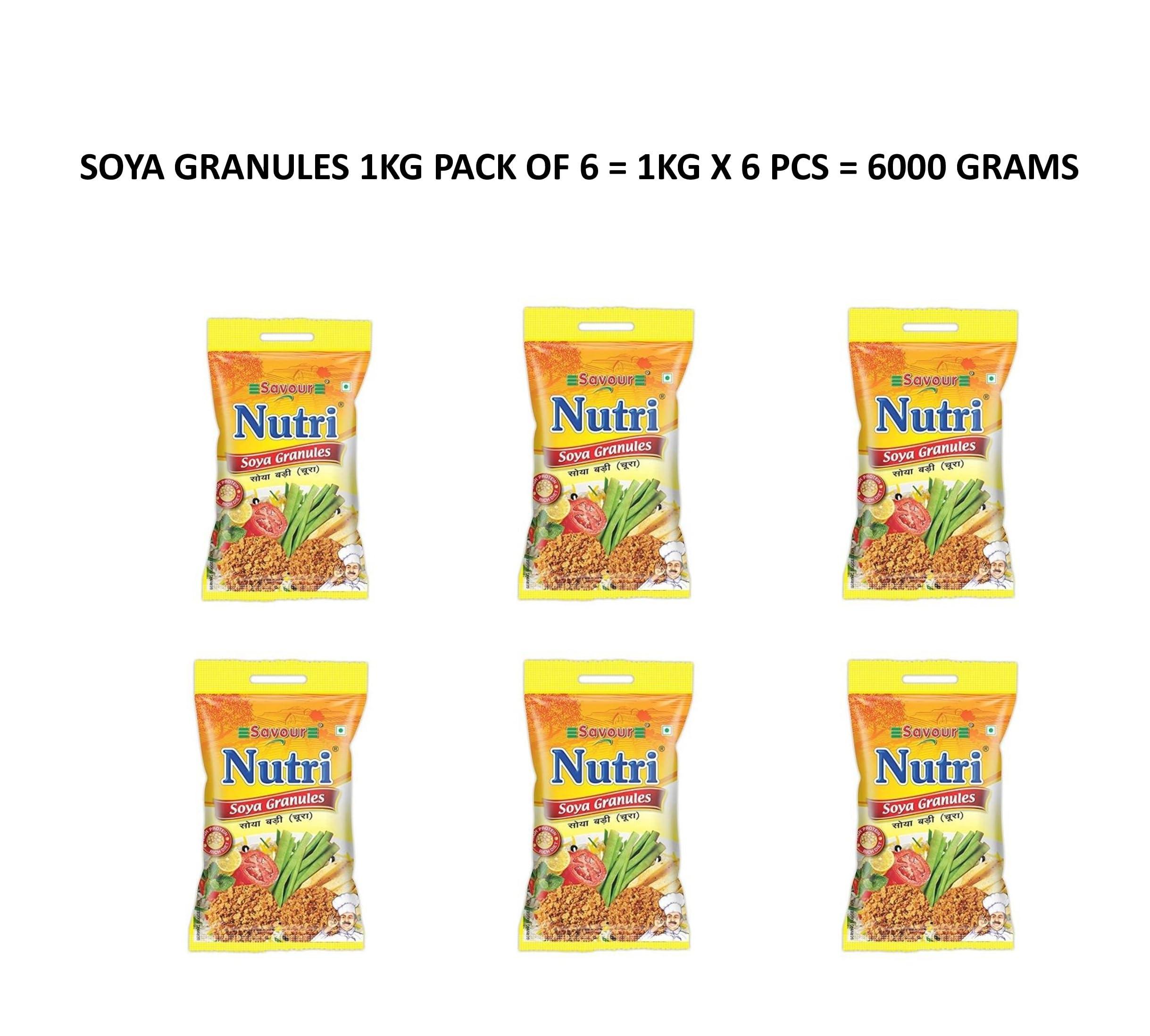 Savour Soya Granules 1kg Pack of 6