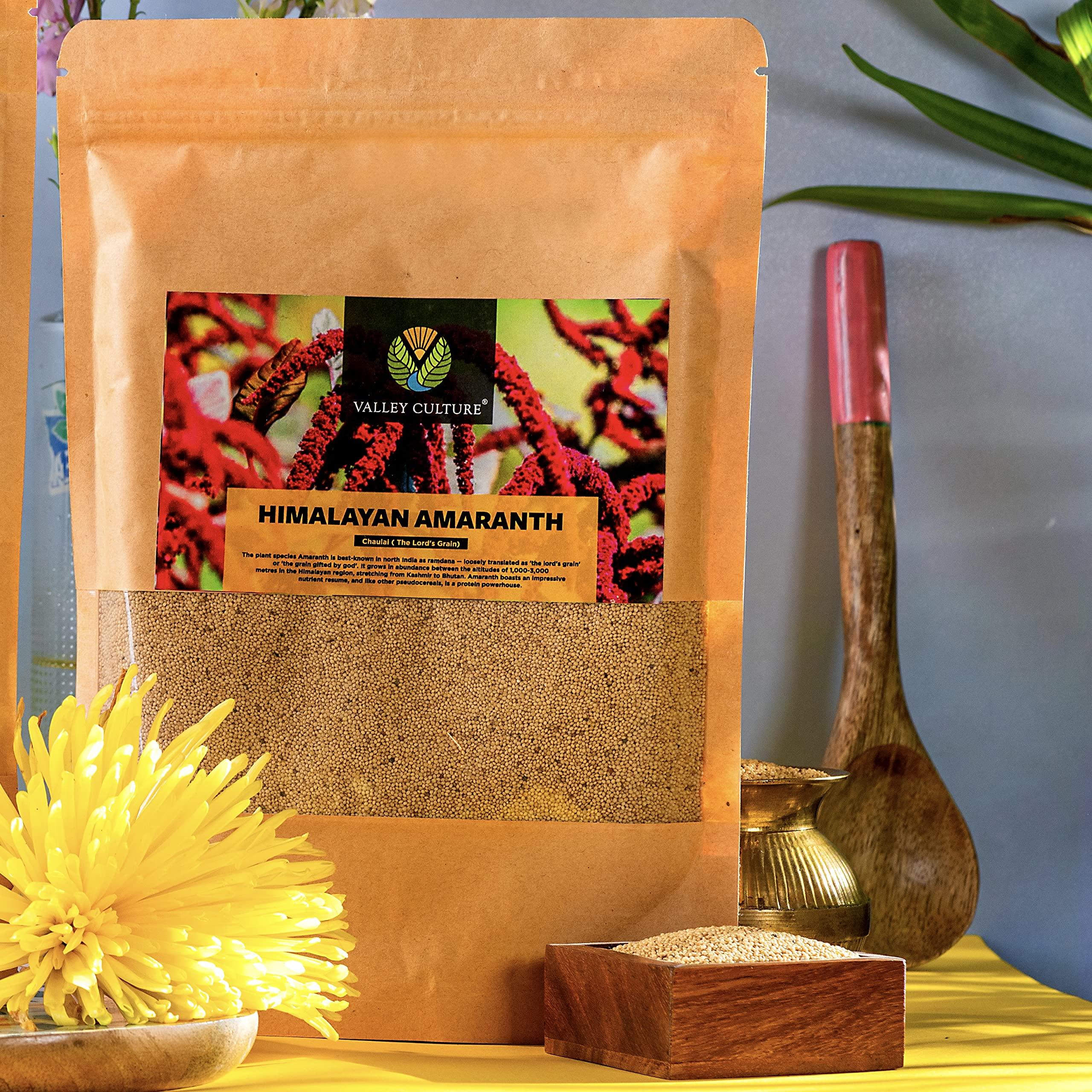 Valley Culture Valley Culture Himalayan Amaranth Chaulai Pack of 2-500 gms each, Healthy & Nutritious Rajgira Seed, Unpolished Millets Rich in Fiber & Protein, Nutritious Blend of Sprout & Gluten Free Grain
