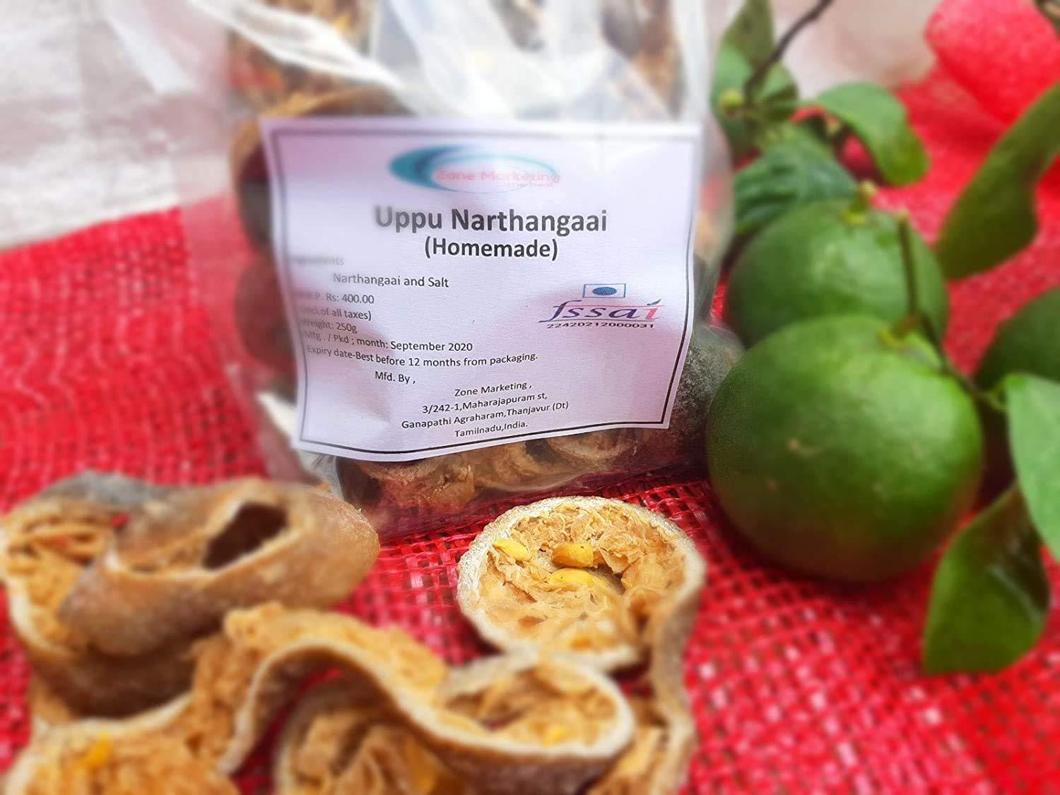 Zone Marketing Home Made Uppu Narthangai Oorugai (Vathal) 250g