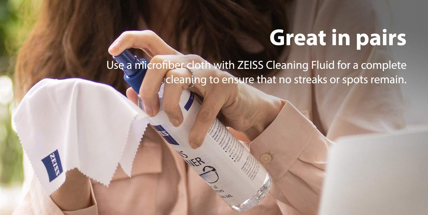 Zeiss ZEISS Lens Cleaning Solution Kit 60ml with Microfiber Cloth- Pack of 1 | Perfect Lens Cleaner for Spectacles, Eyeglasses, Sunglasses , Camera Lenses and Binoculars
