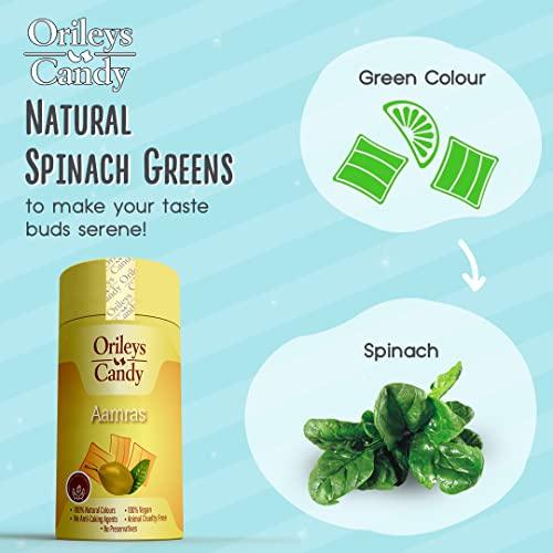 ORILEYS CANDY TRADITIONAL CRAFTED CONFECTIONS Orileys Pillow & Slice Candy Tin - Natural Colours. No Added Preservatives, Talc Free (Aamras, 250 grams)