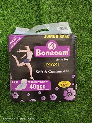 Generic Bonecam Extra Dry Sanitary Pads for Women XXXL Size and Extra Absorbent 40 Pcs (pack of 2)