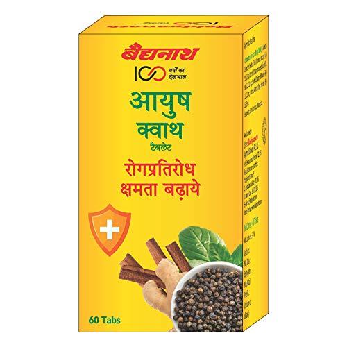 Baidyanath Baidyanath Ayush Kwath Tablets - Immunity Booster (Tulsi, Dalchini, Sonth, Krishna and Marich)-Pack of 60 Tablets