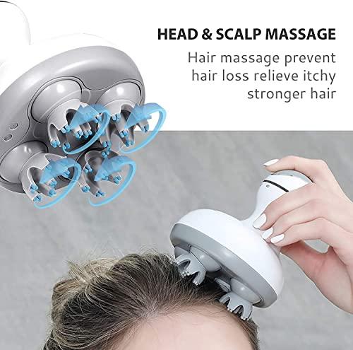 Luteti Luteti Cordless Head Massager - Electric Hair Scalp Massager with Kneading 84 Massage Nodes, Handheld Portable Head Scratcher Massager for Hair Growth, Deep Clean and Stress Relax,Christmas Gifts