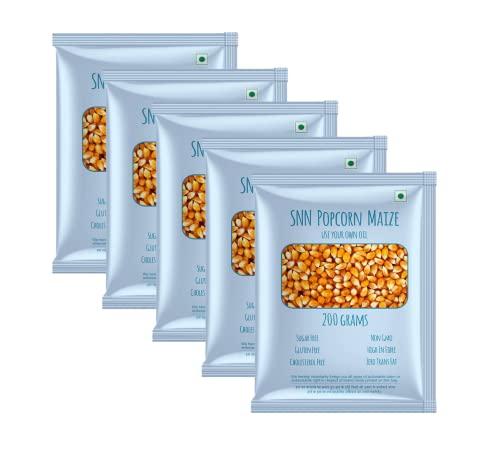 SNN SNN Popcorn Maize 200 Grams ( Pack of 5 ). Imported Raw Maize | Ready to Cook | High Expansion | Homemade-Healthy Snack.