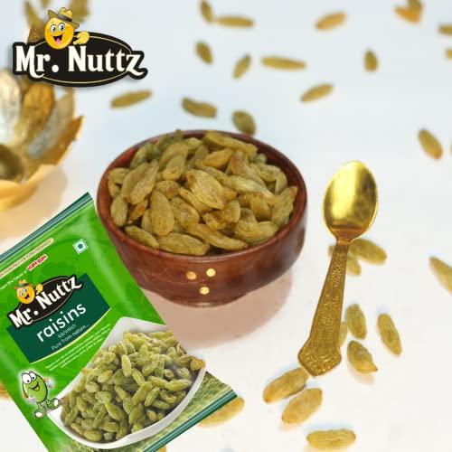 Mr.NUTTZ Mr.Nuttz Premium Dry Fruits Combo Pack of 3 |California Almonds 250g, Roasted Salted Pistachios Nut 250g, Dried Raisins Kishmish | Total 750 g | Healthy Dry Fruit Snacks | Badam, Pista, Raisins Dry Co