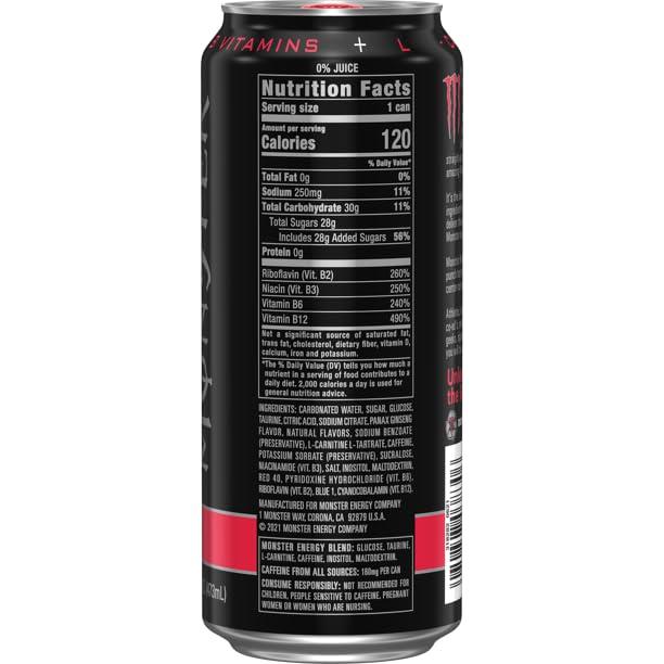 Monster Energy Monster Reserve Watermelon, Red, Carbonated Energy Drink 500ml (Pack Of 12)