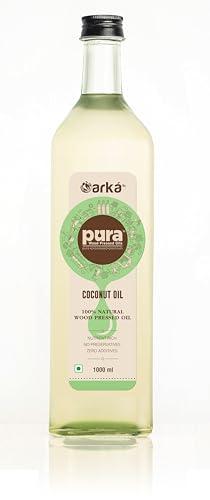 Pura woodpressed oils Pura Wood Pressed Natural Coconut Oil for Cooking,Ideal for Frying, Baking, and Sauteing |100% Natural, High Smoke Point, and Cholesterol-Free l1 Liter