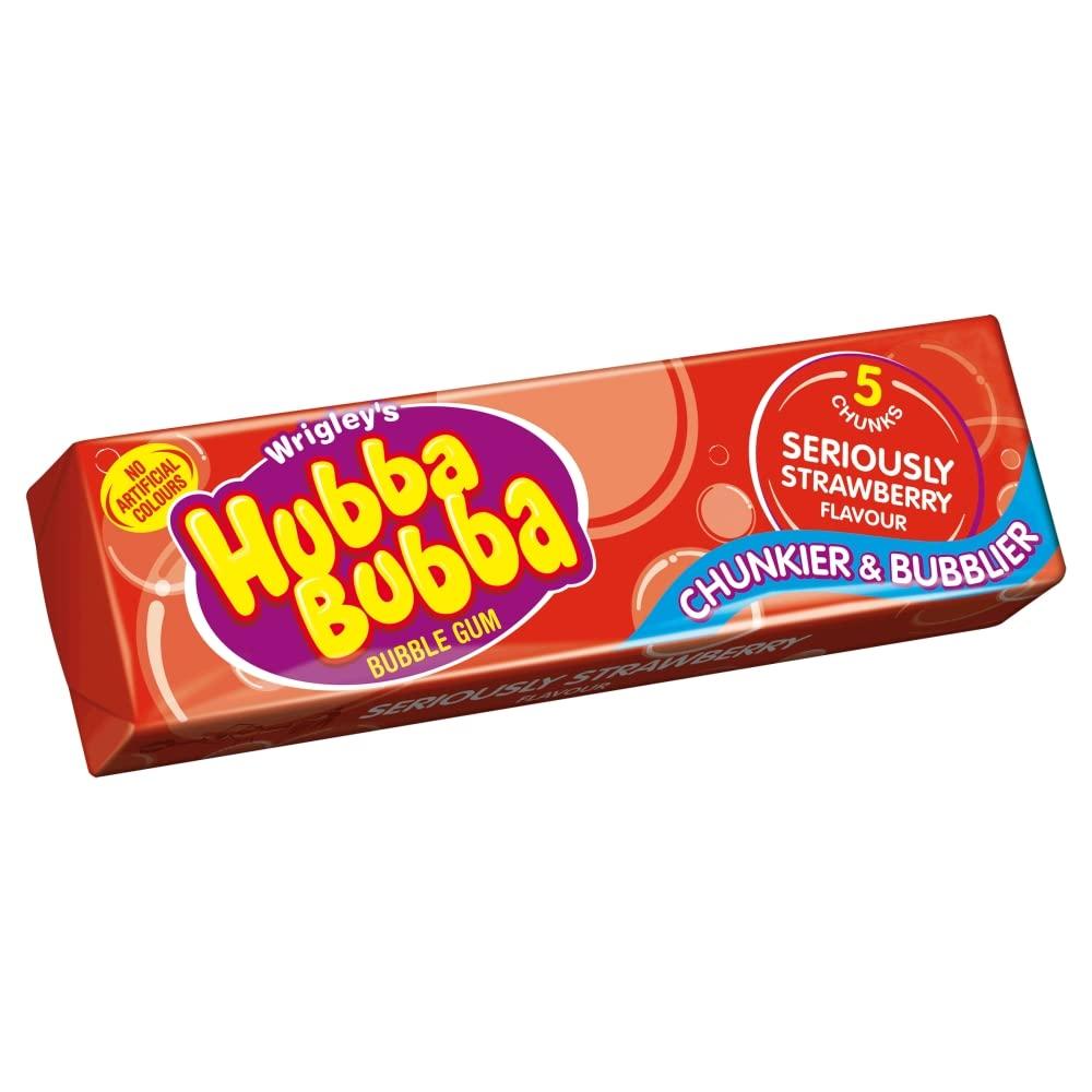 Hubba Bubba Hubba Bubba Chunky and Bubbly Bubble Gum Strawberry Flavour, 20 X 35 g