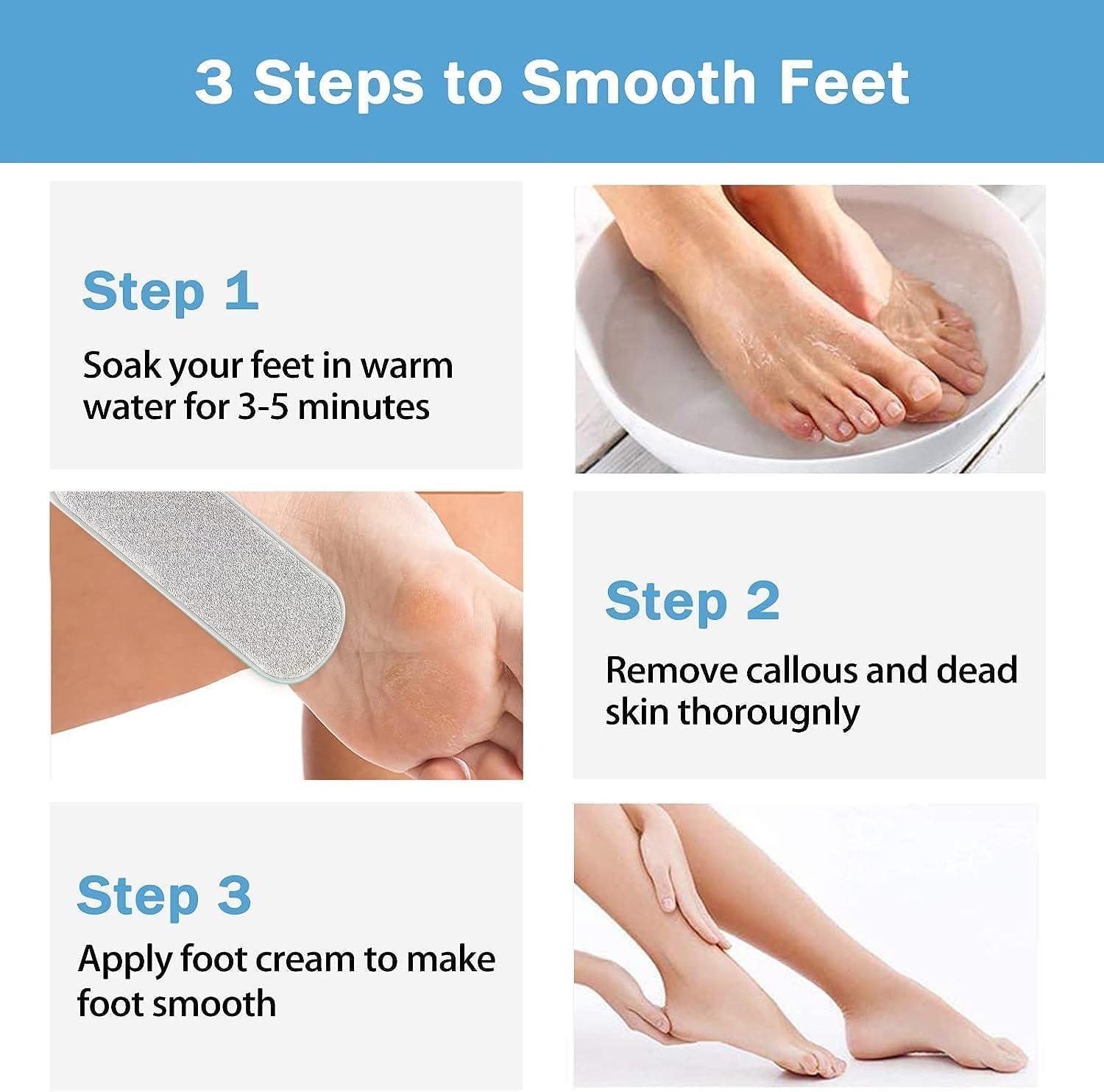 FLOXIT FLOXIT Foot File Callus Remover Pedicure File, Foot Scrubber with Stainless Steel Cracked Heel Corn Removal usage Dead Skin also Professional Care Pedicure, Scraper For Heels Filer