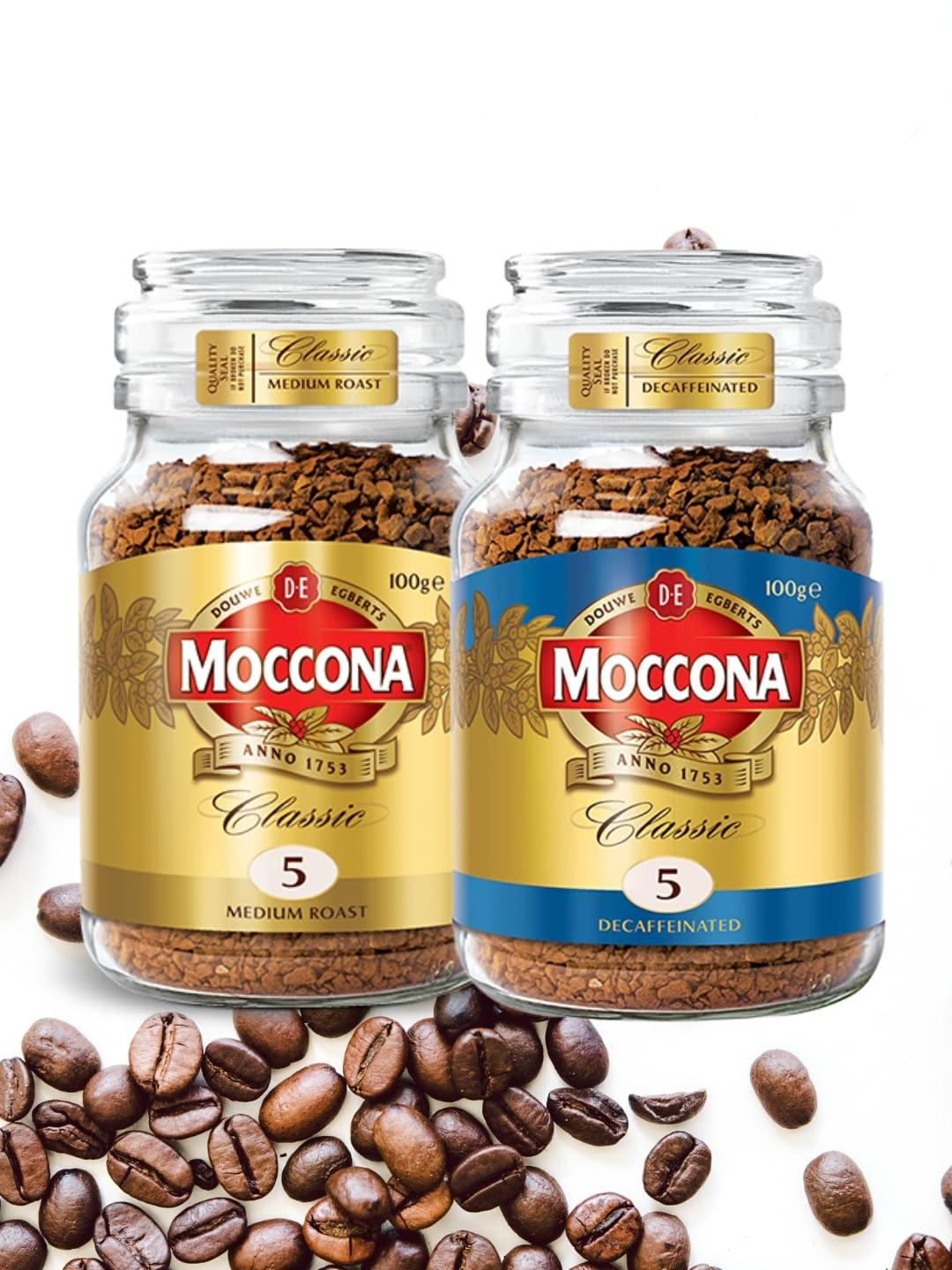 Moccona Moccona | Classic Medium Roast| Classic Decaffinated| Instant Coffee | 200g | Combo of 2