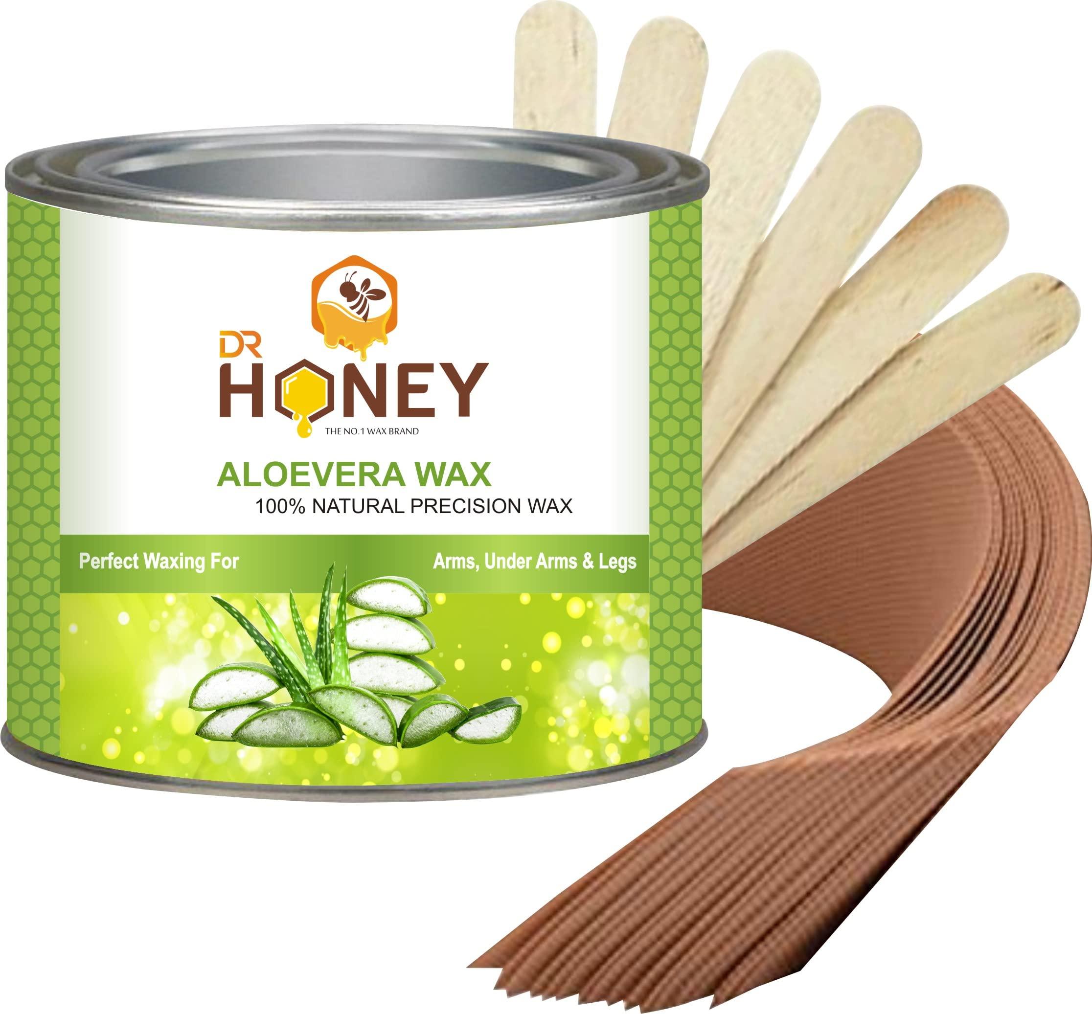 DR HONEY DR HONEY AloeVera strip and stick and wax Hair Remover Wax for Women, Body & Face Waxing, Natural Ingredients for Women, Body soft and for all skin wax strip and stick 600 gram