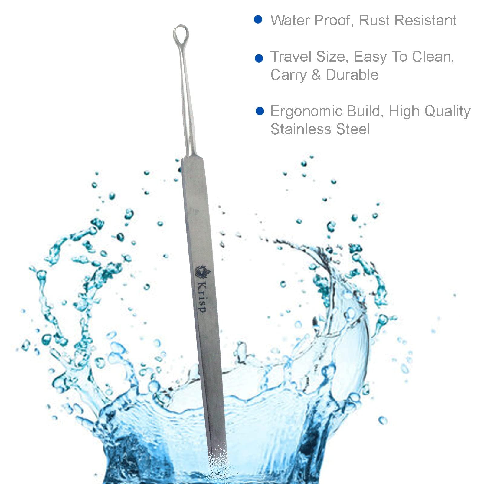 Krisp Beauty VALUE LIFE Ear Wax Removal Kit-Ear Q Tip Pick Curette Cleaning Reusable Earwax Cleaner Remover Medical Grade Stainless Steel Tool By Krisp Beauty
