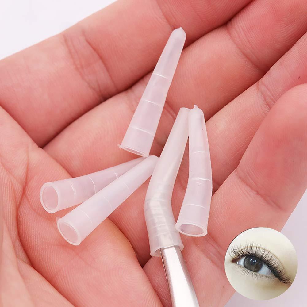 ccHuDE ccHuDE 100 Pcs Clear Tweezer Point Protectors Cap Tweezer Tip Protective Covers Stopper